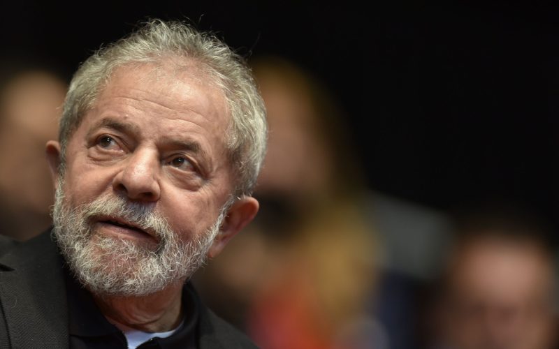 Brazilian former president (2003-2011) Luiz Inacio Lula Da Silva participates in the 12th Congress of the Brazilian Workers Union (CUT) in Belo Horizonte, Brazil, on August 28, 2015. AFP PHOTO / Douglas MAGNO        (Photo credit should read Douglas Magno/AFP/Getty Images)